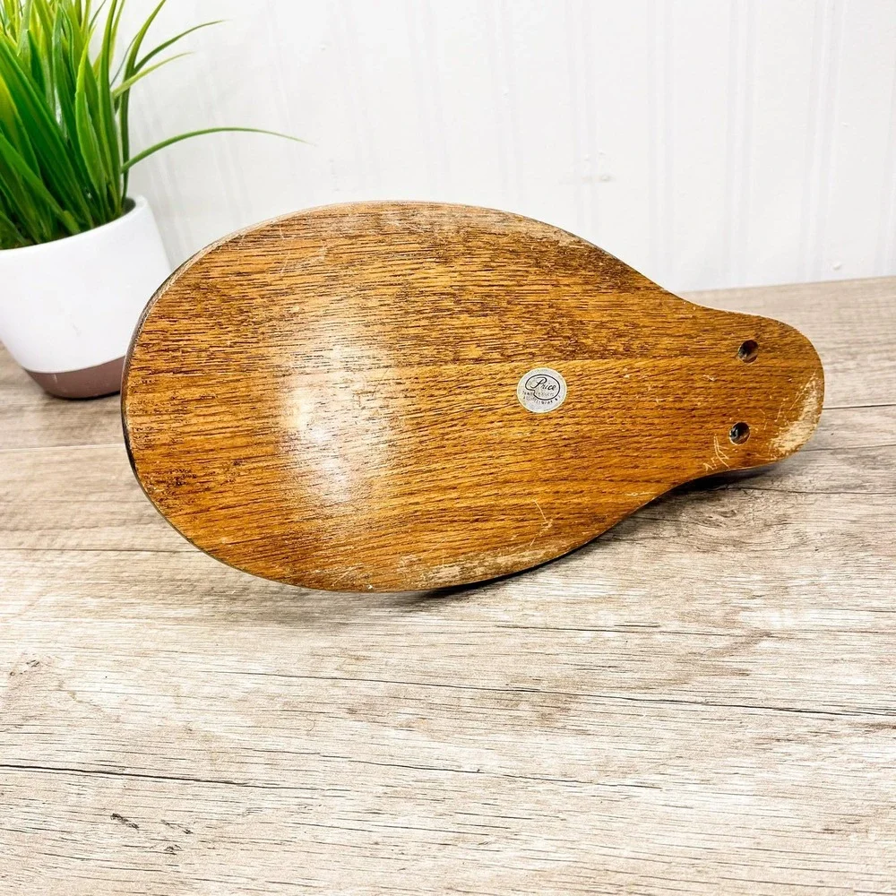 Vintage Brass Duck Tray: Wood Catch All Tray Valet Organizer
